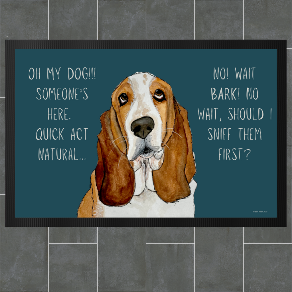 Basset Hound Door Mat