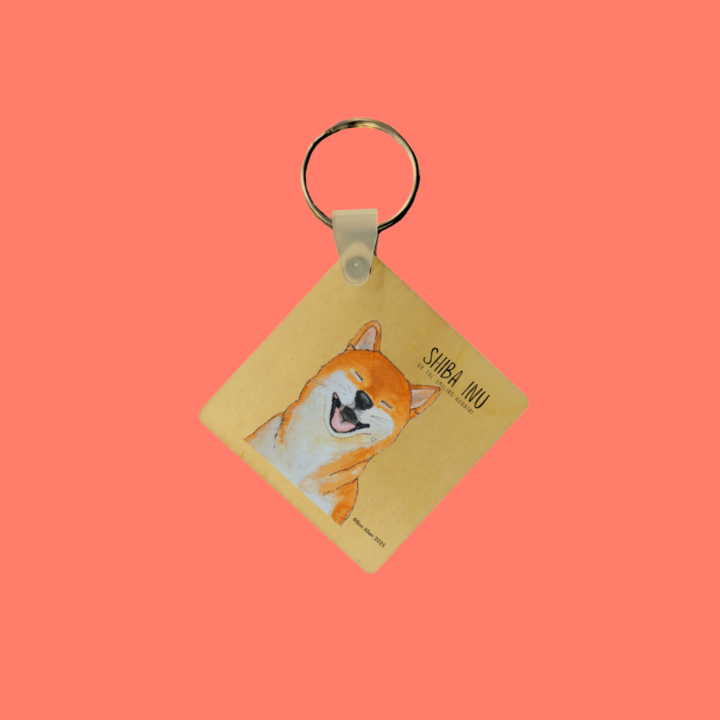 Keys Escaped Like Me Shiba Wooden Keyring