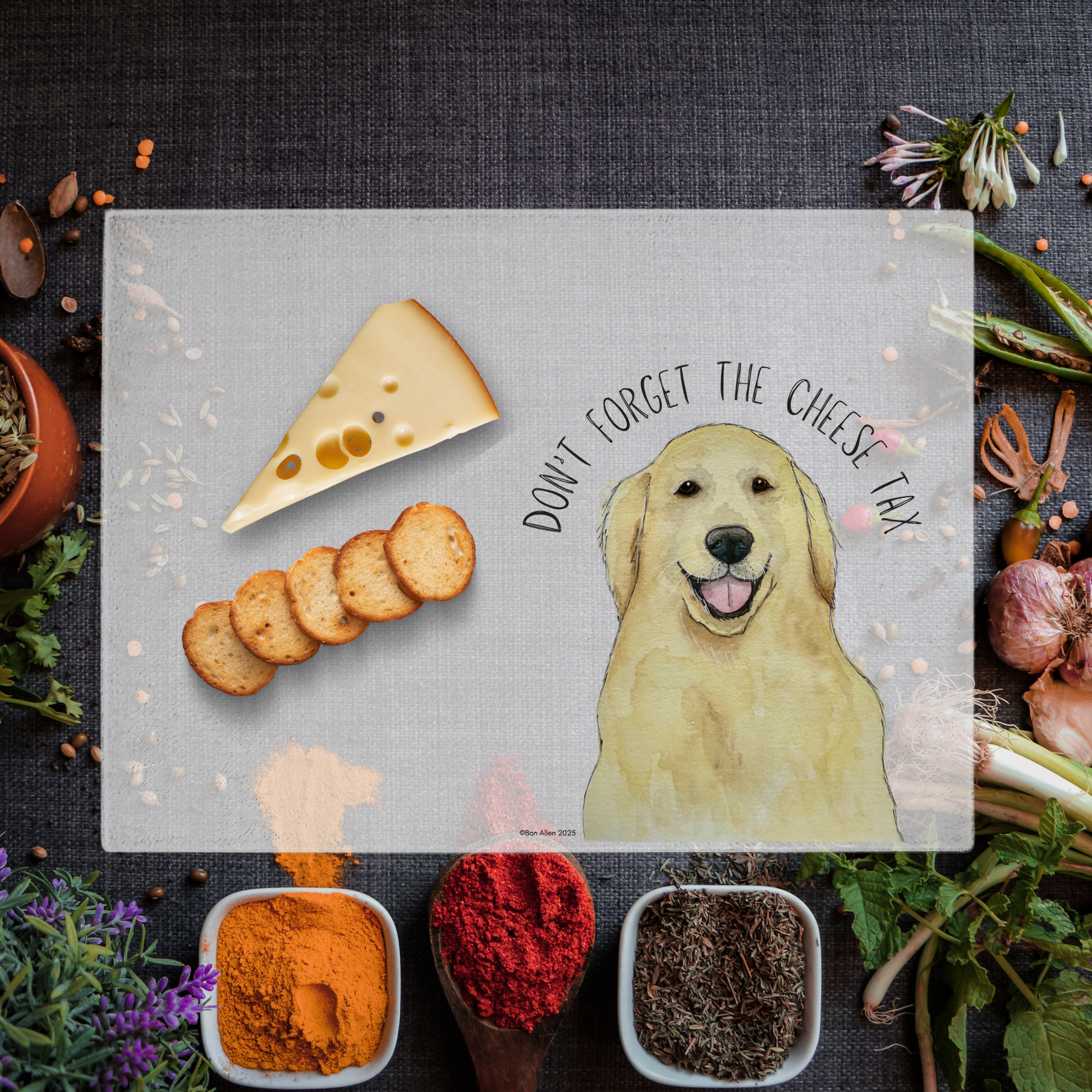 Golden Rule Pay the Cheese Tax Chopping Board