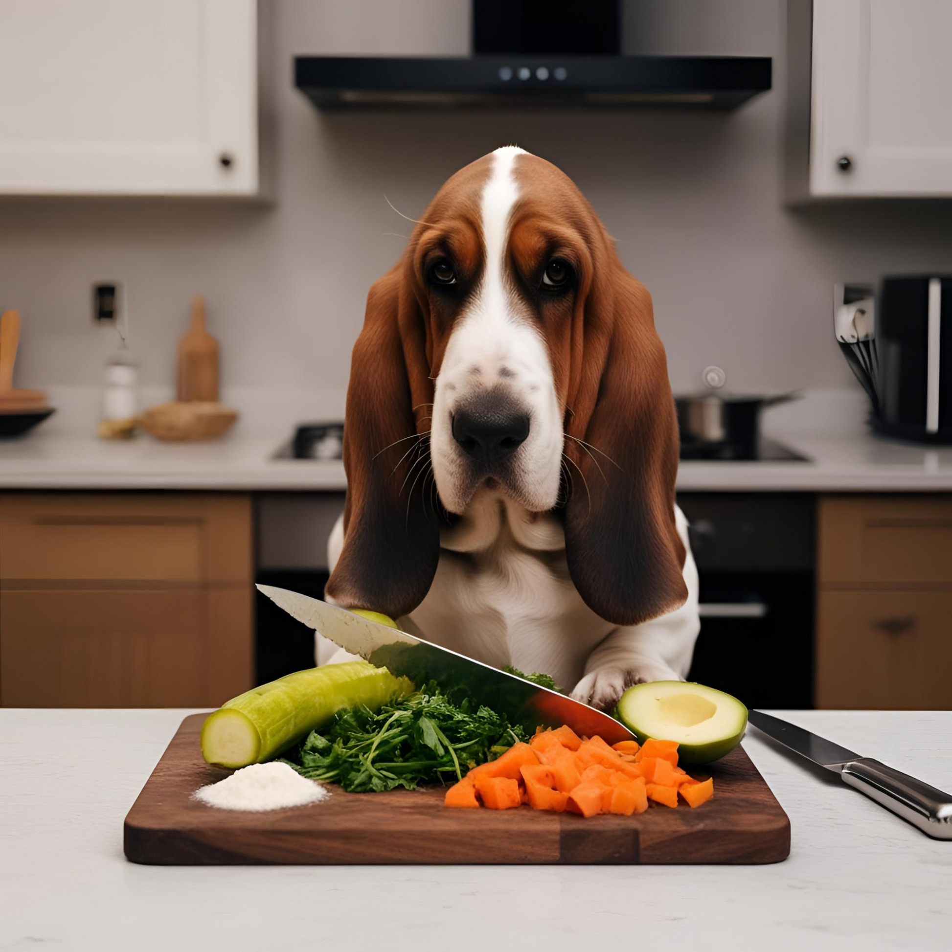 Basset Hound Glass Chopping Board