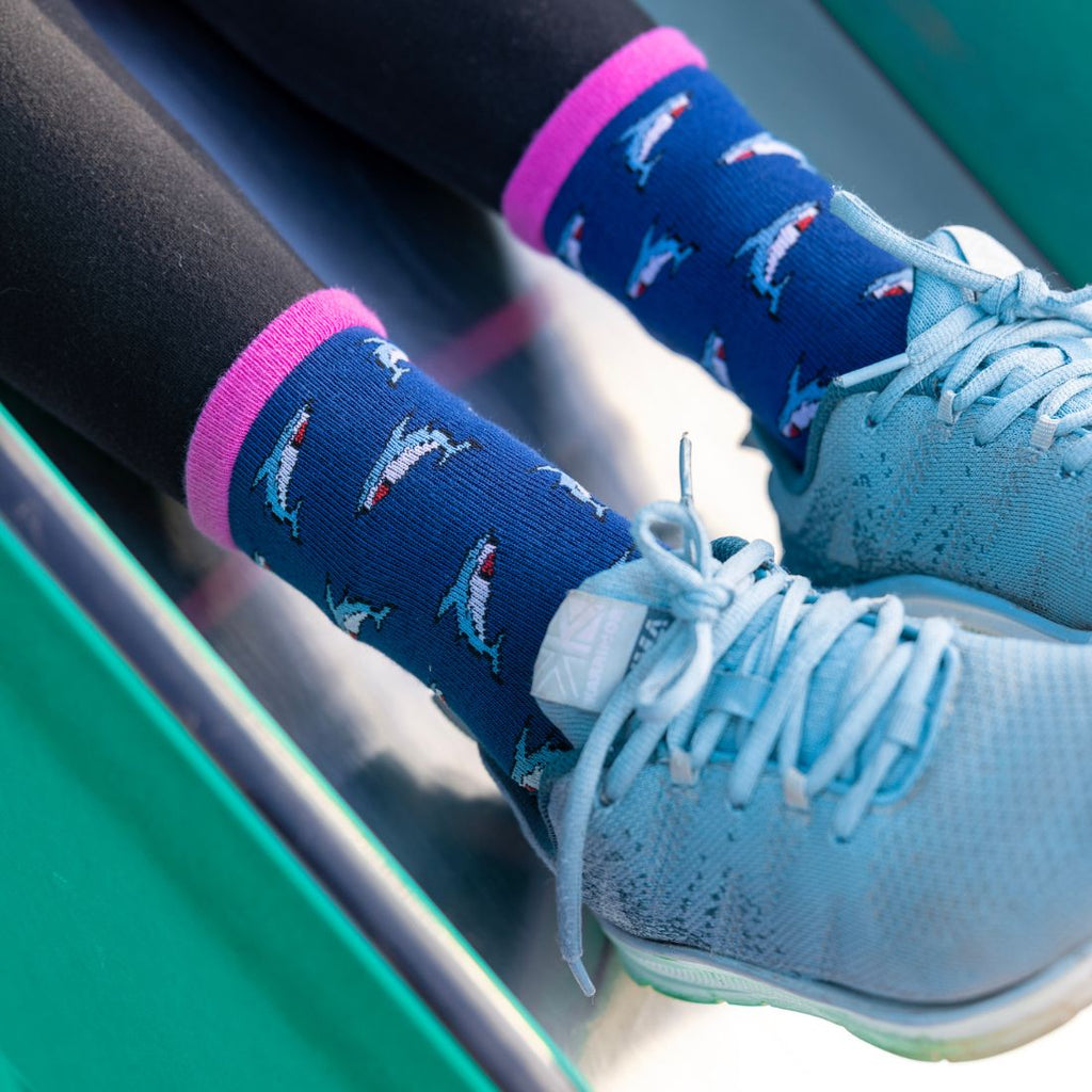 Sharks Matching Bamboo Socks for Adults and Children