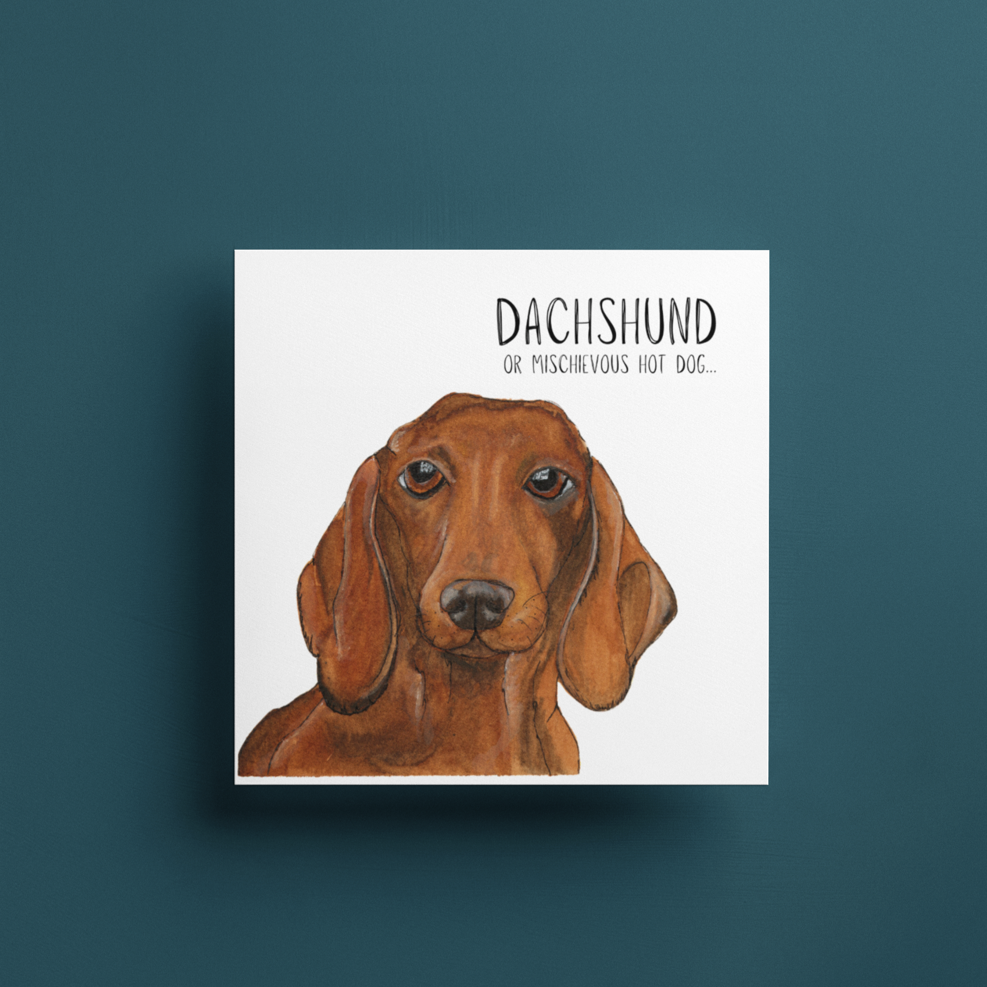 Mischievous Sausage Greeting Card