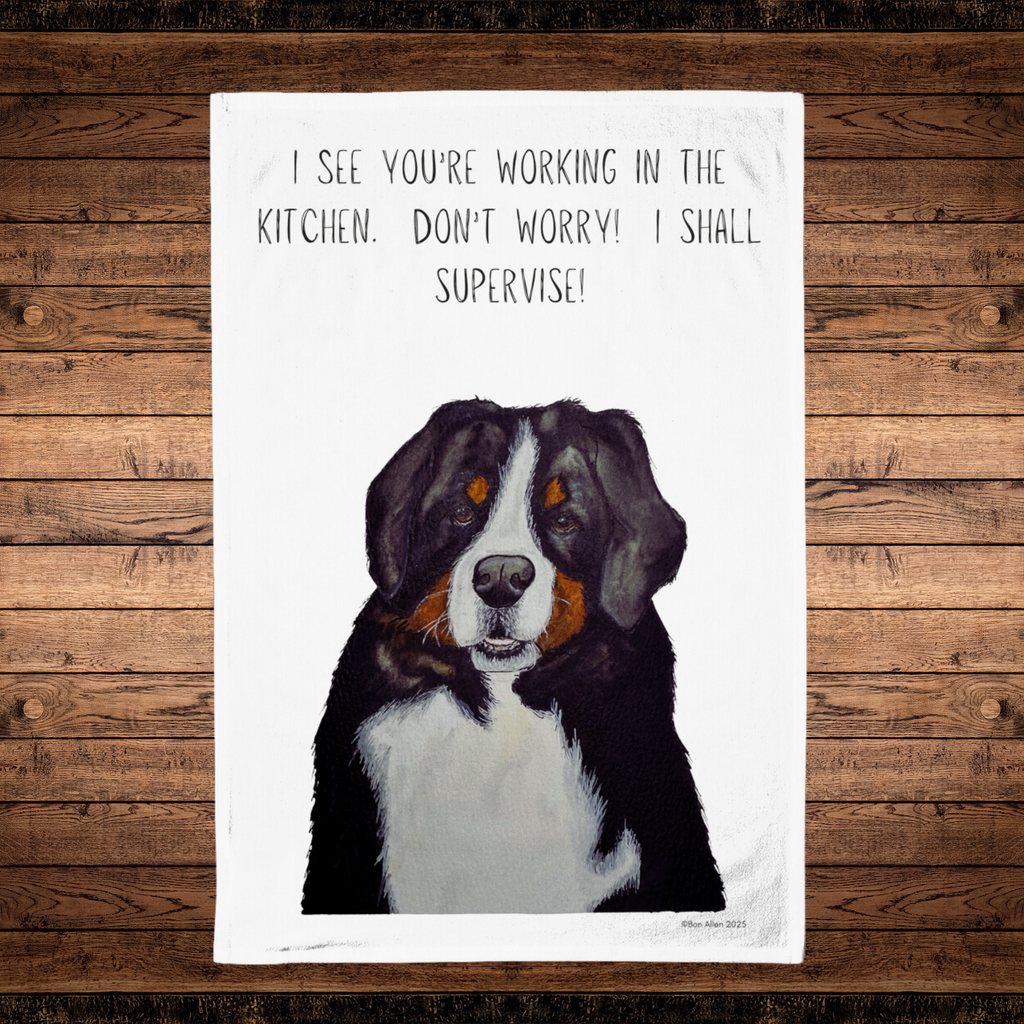 Bernese Mountain Dog Tea Towel