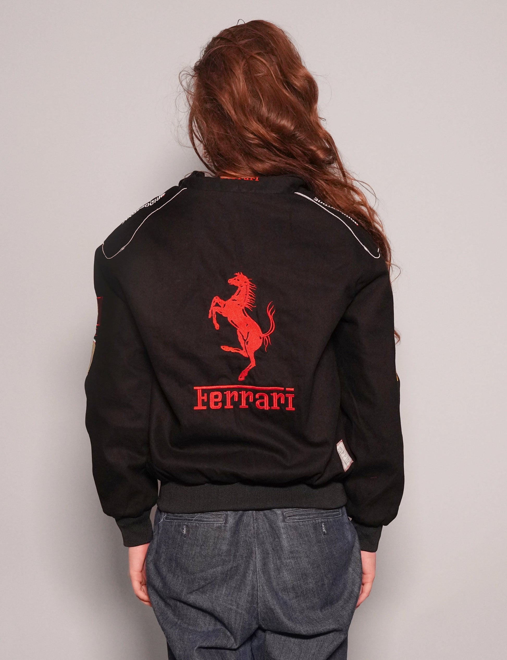 Black Ferrari Racing Jacket Vintage