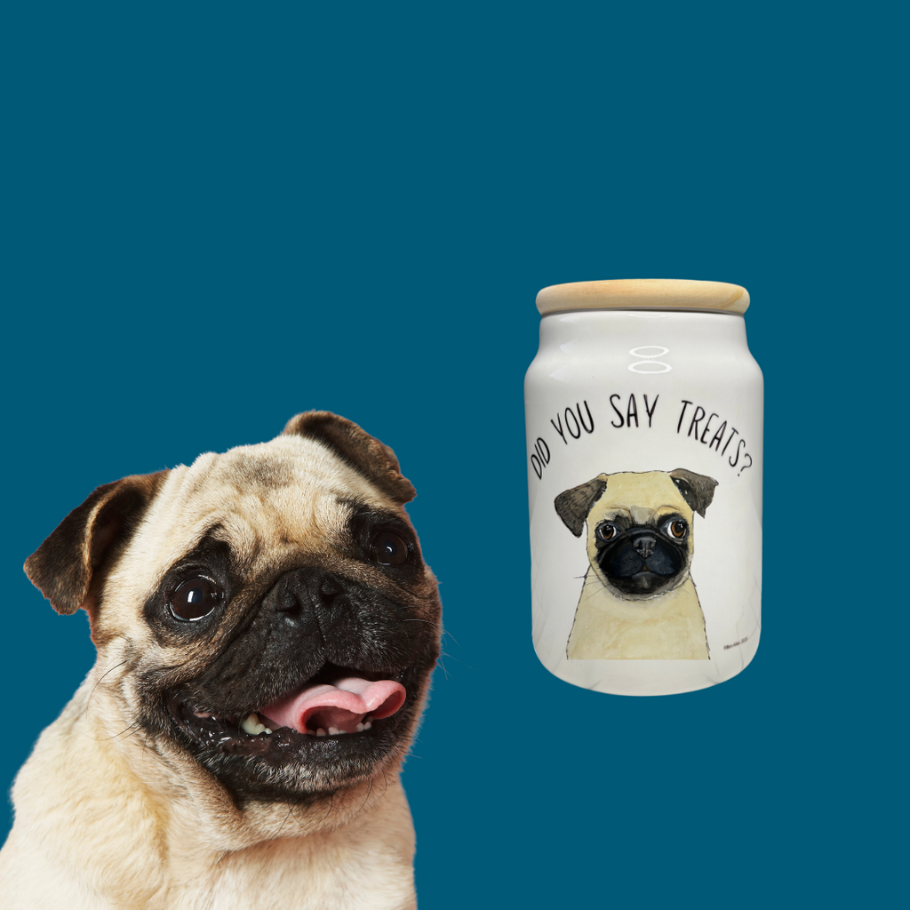 Ceramic Treat Jar for Pugs