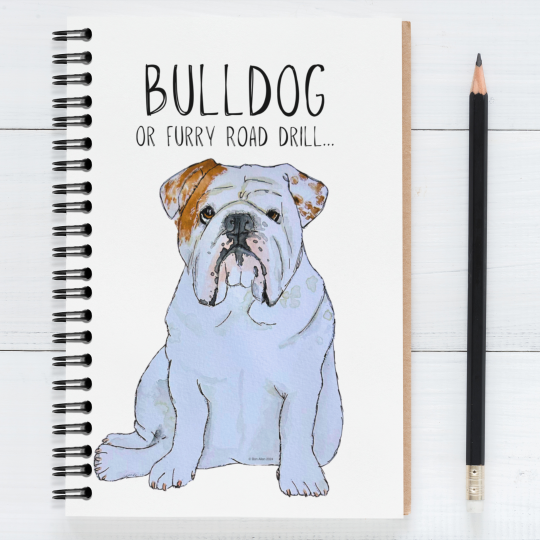 Bulldog Notebook A5 Fabric Covered