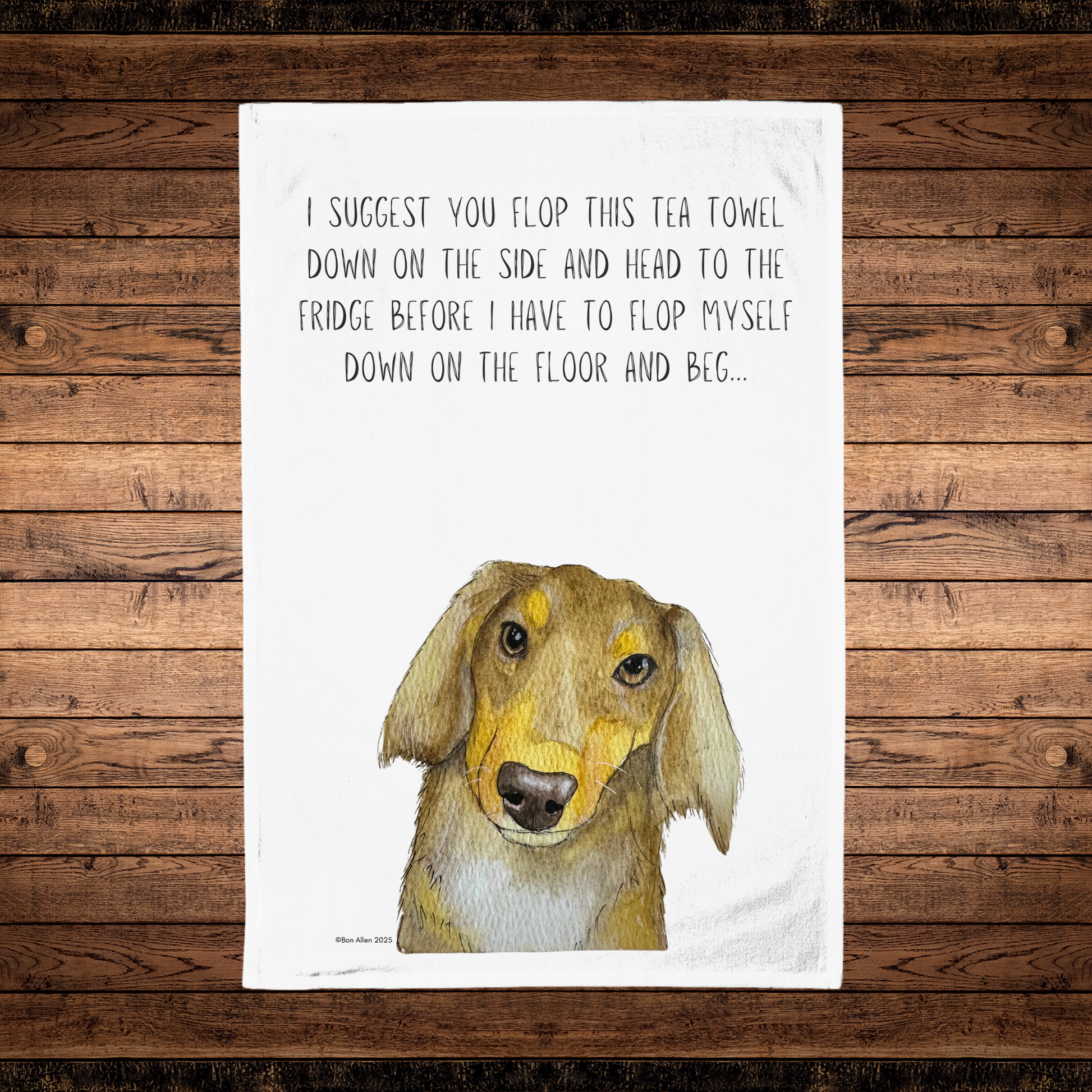The Dachshund Tea Towel Long Dog Big Attitude