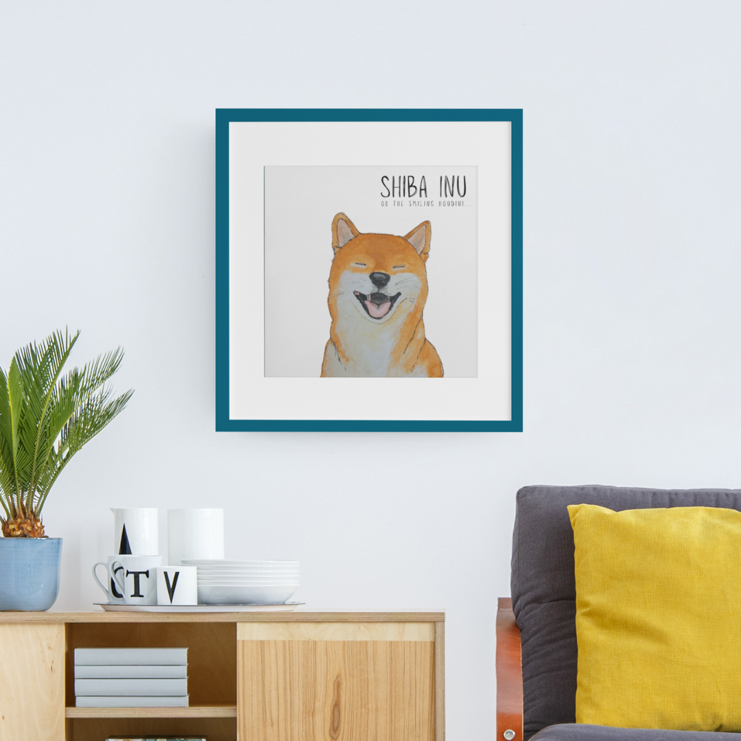 Shiba Inu Wall Print Escape Artist Elegance