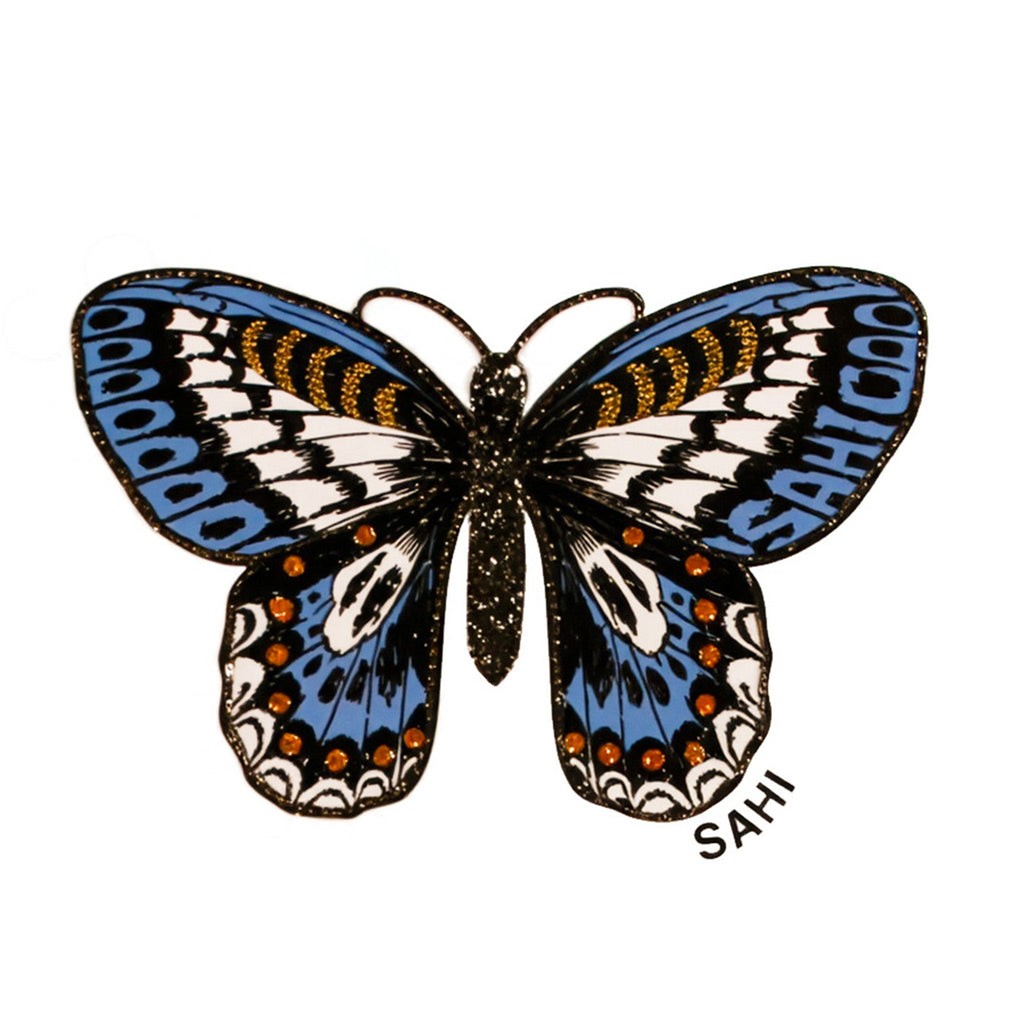 Cotton Butterfly Printed and Embroidered T-Shirt