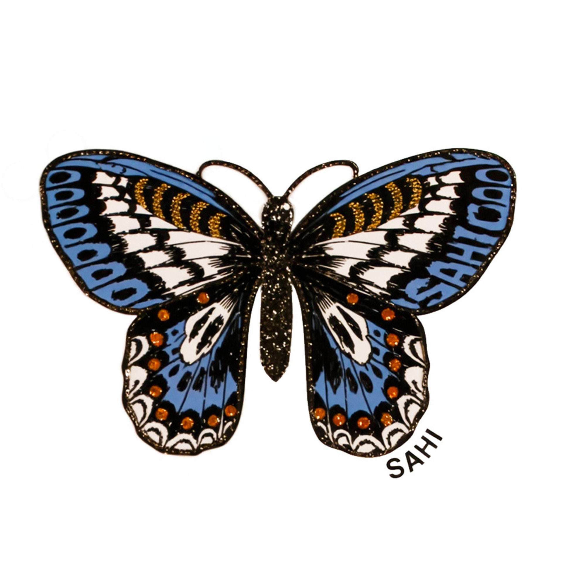 Cotton Butterfly Printed and Embroidered T-Shirt