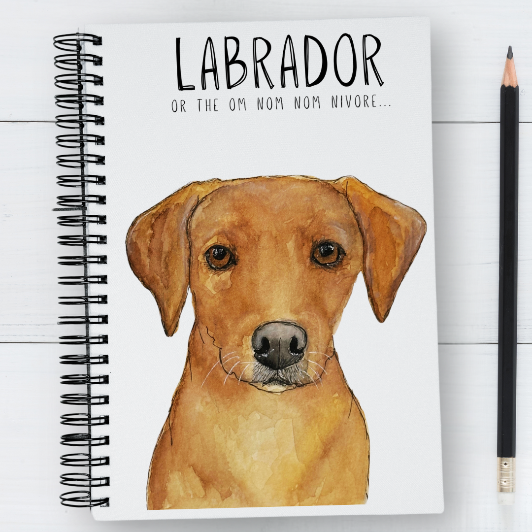 Om Nom Nomnivore A5 Notebook for Dog Lovers and Snack Strategists