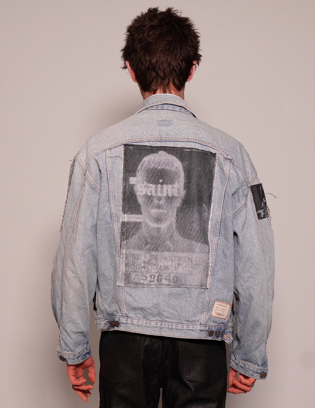 Light Blue Denim Jacket with Patched Details