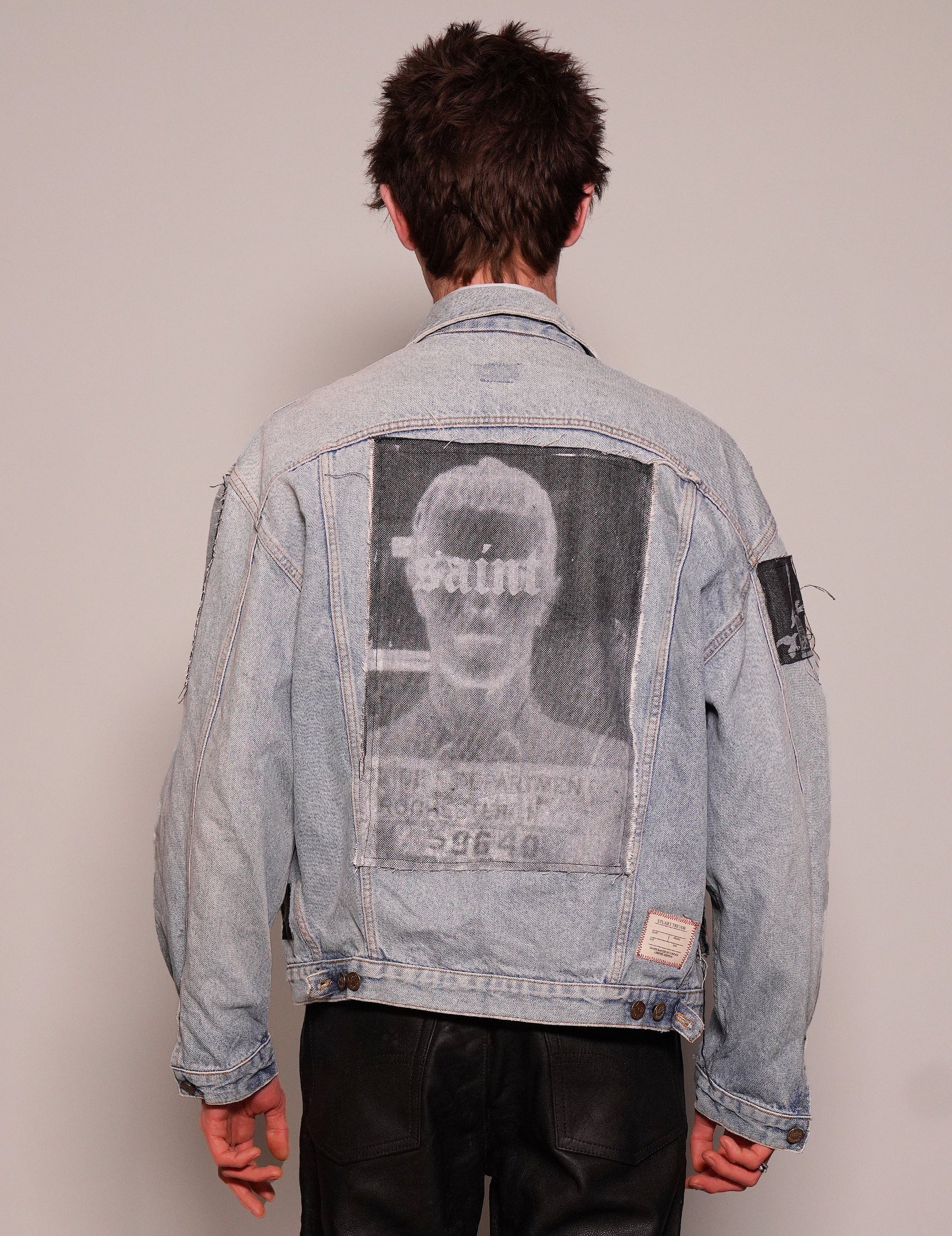 Light Blue Denim Jacket with Patched Details