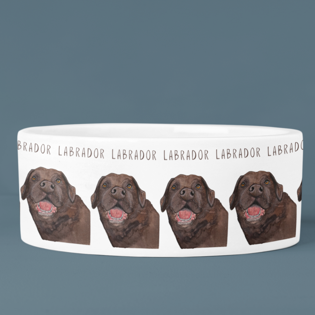 Luxe Ceramic Dog Bowl for Lab Lovers