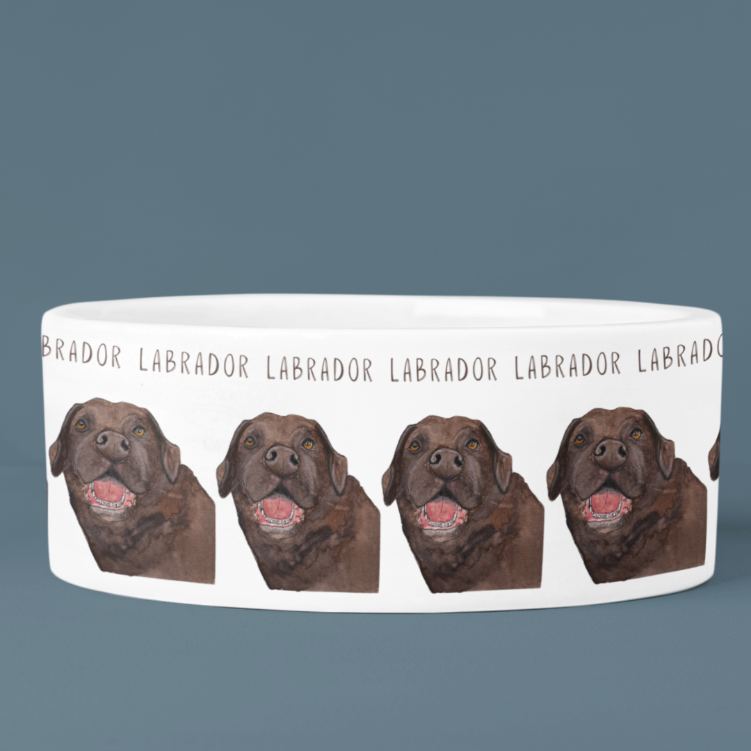 Luxe Ceramic Dog Bowl for Lab Lovers