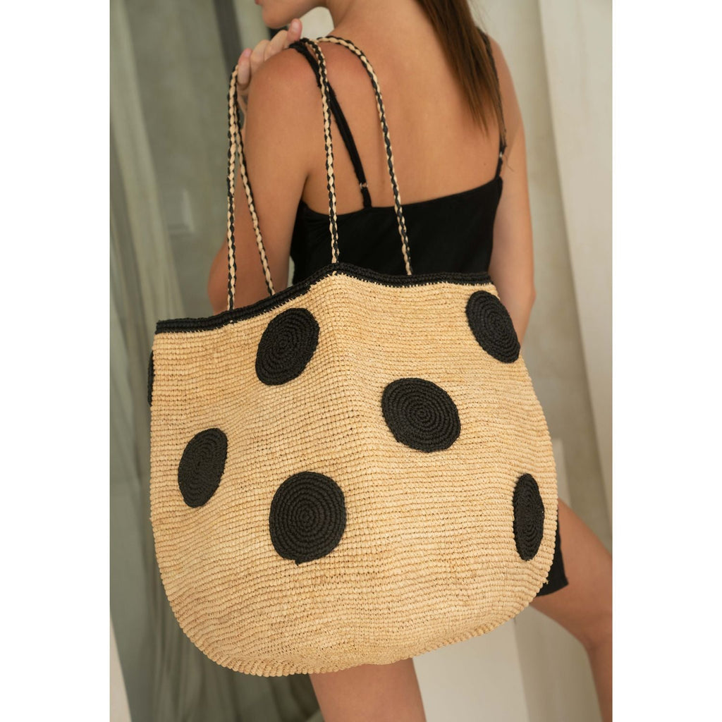 Handmade Raffia XL Bucket Tote Bag
