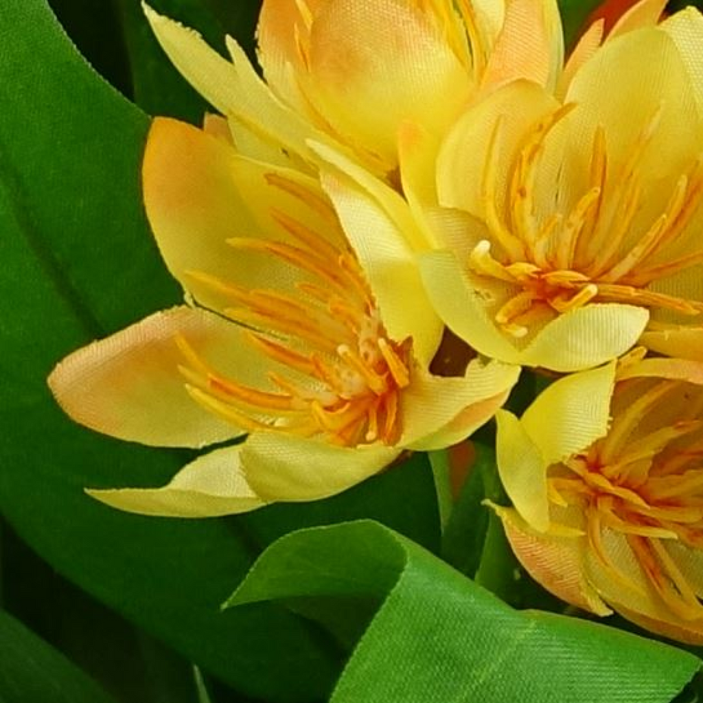 3 Pack Artificial Freesia Plants in Pink Orange and Yellow 18cm