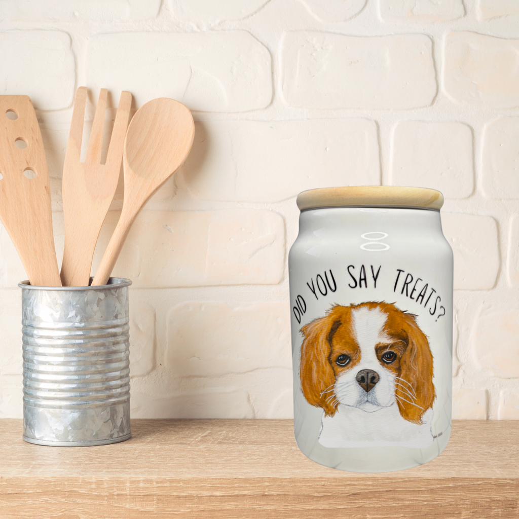 Royal Ceramic Treat Jar for Dogs