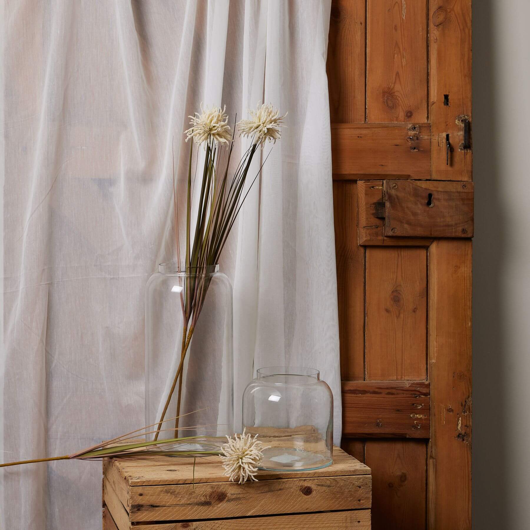 Cream aster spider chrysanthemum artificial stem with layered petals, soft neutral decor accent, 80cm height  by sostter at brixbailey.com