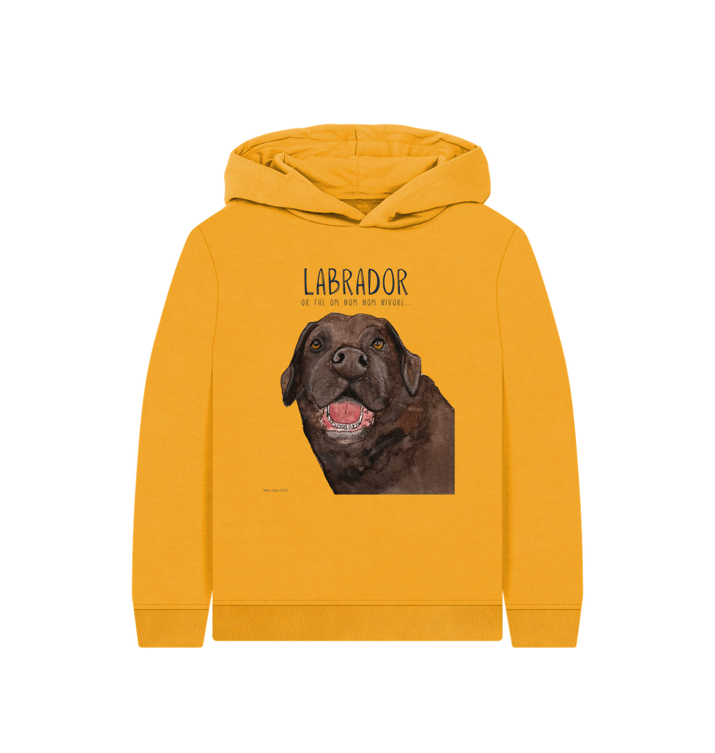 Snack Mode Activated Chocolate Labrador Kids Hoodie
