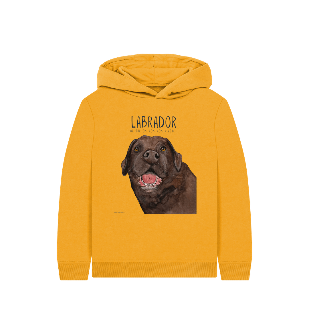 Snack Mode Activated Chocolate Labrador Kids Hoodie