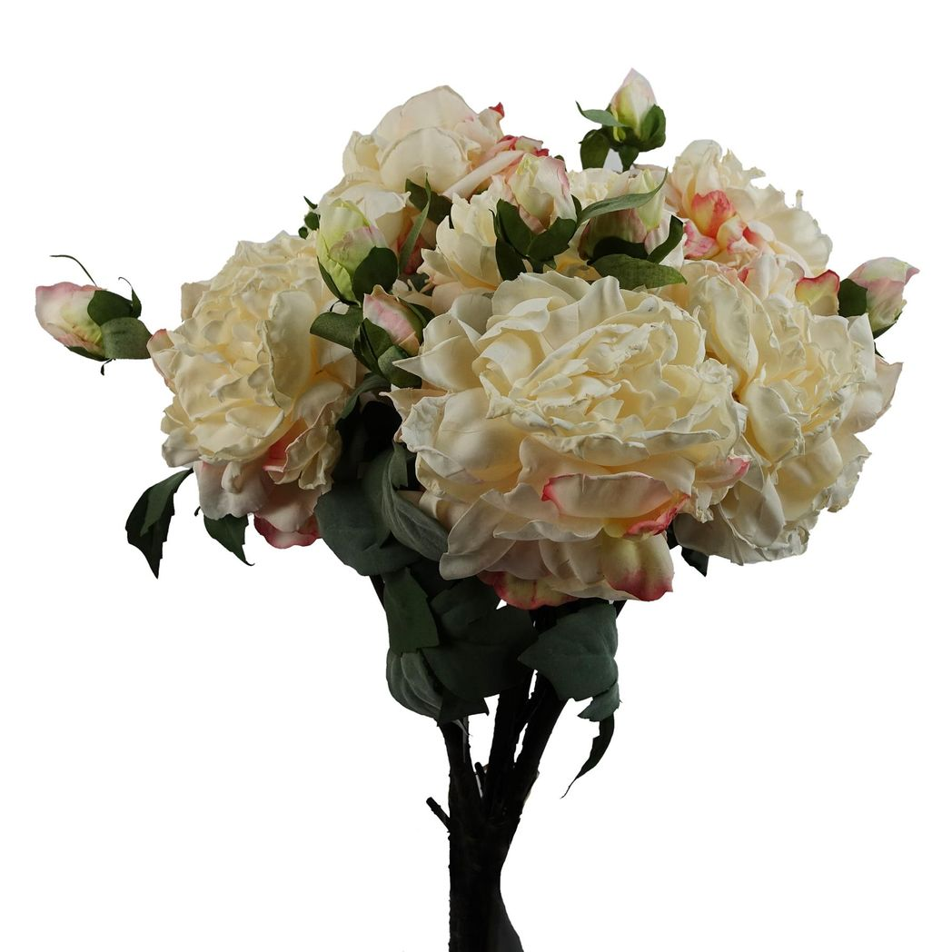 Cream Peony Artificial Flowers 60cm Stem Pack of 6