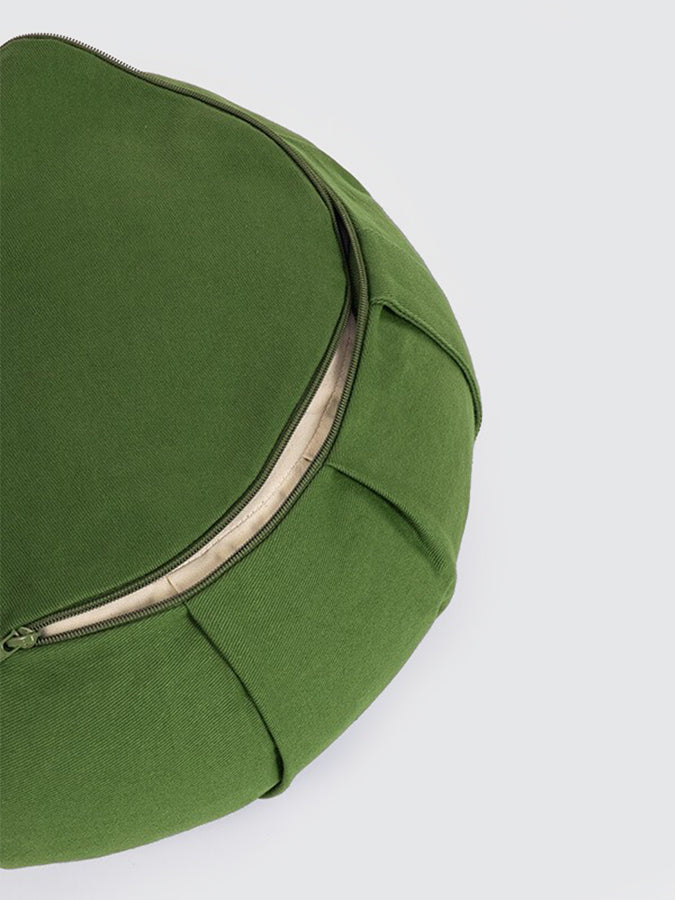 Organic Cotton Crescent Lotus Zafu Buckwheat Meditation Cushion