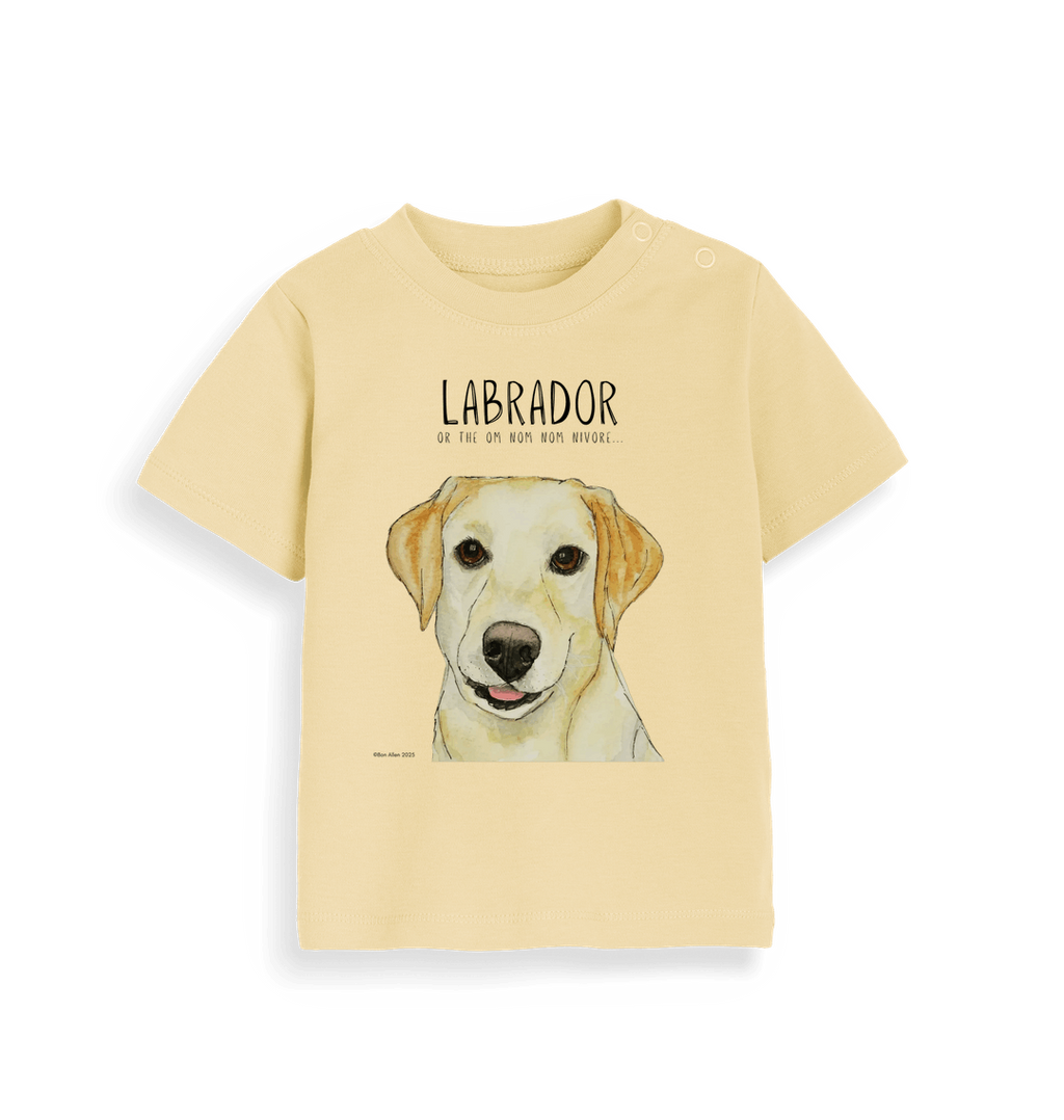 Baby's First Yellow Labrador Tee Tiny Tummy Big Appetite