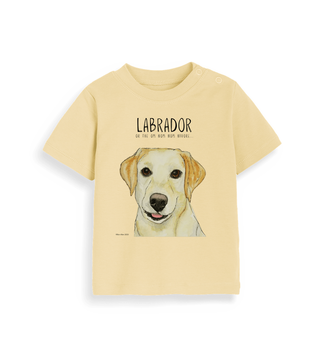 Baby's First Yellow Labrador Tee Tiny Tummy Big Appetite