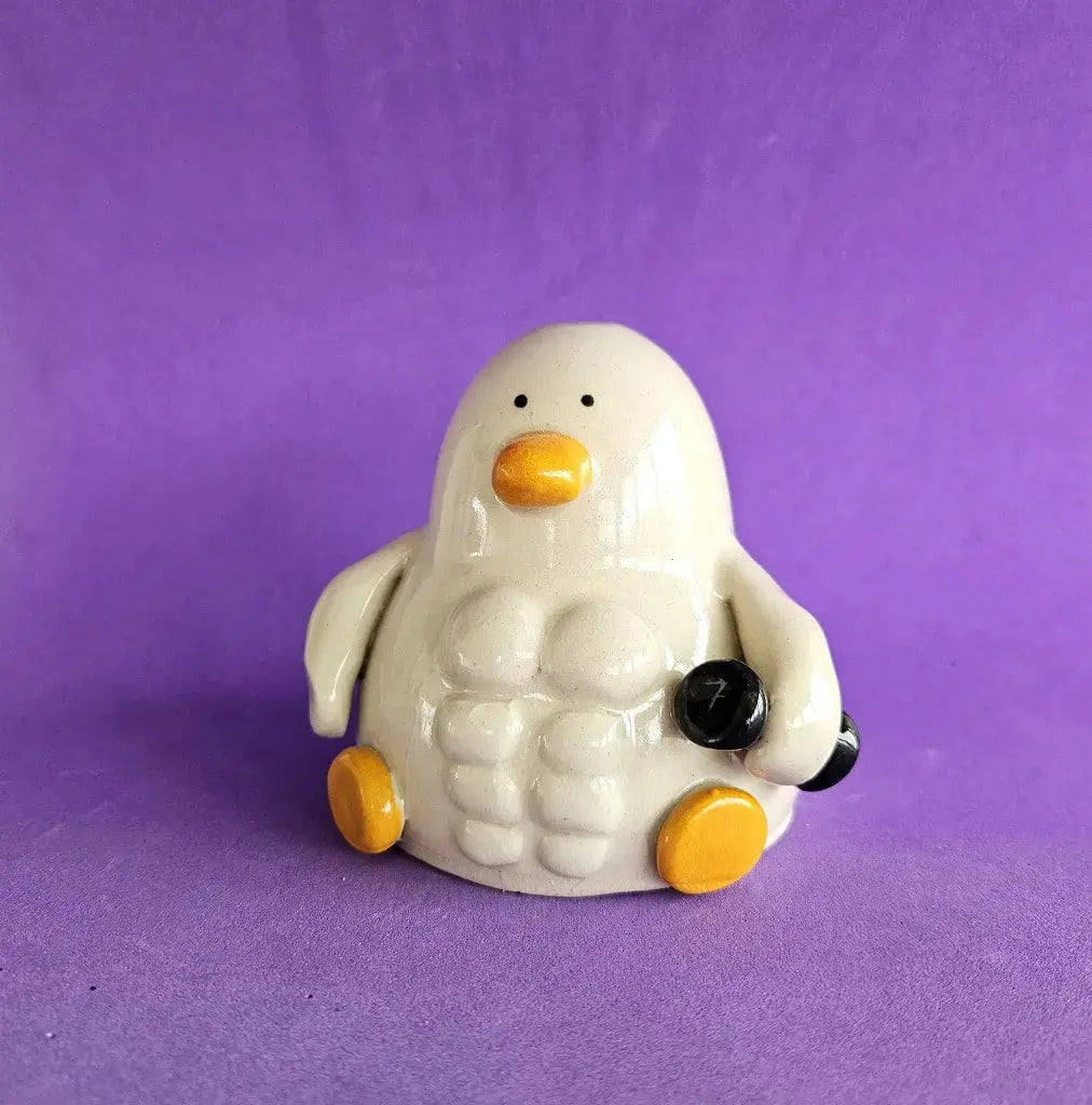 Russell the Gym Duck Ceramic Ornament