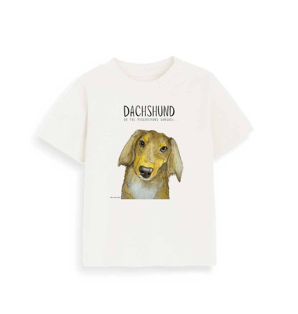 Long Haired Dachshund Baby Tee