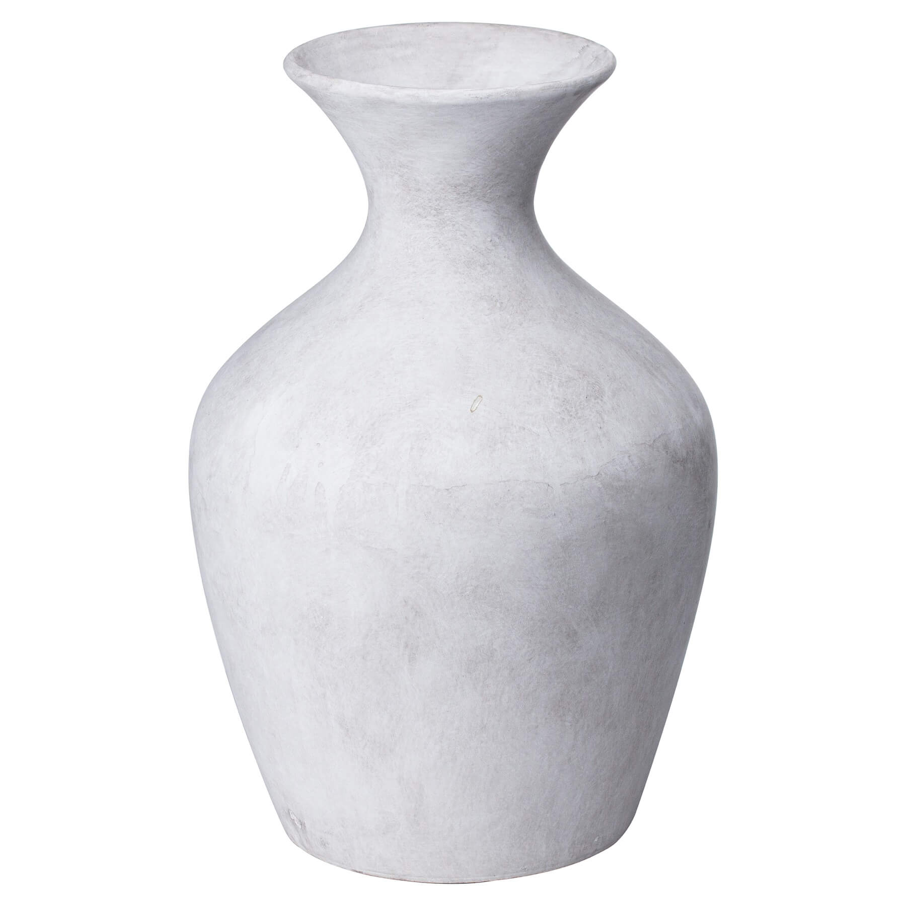 Handcrafted Darcy Ellipse stoneware vase in neutral hue, 36cm tall with organic texture for floral arrangements. by RoomLondon at brixbailey.com