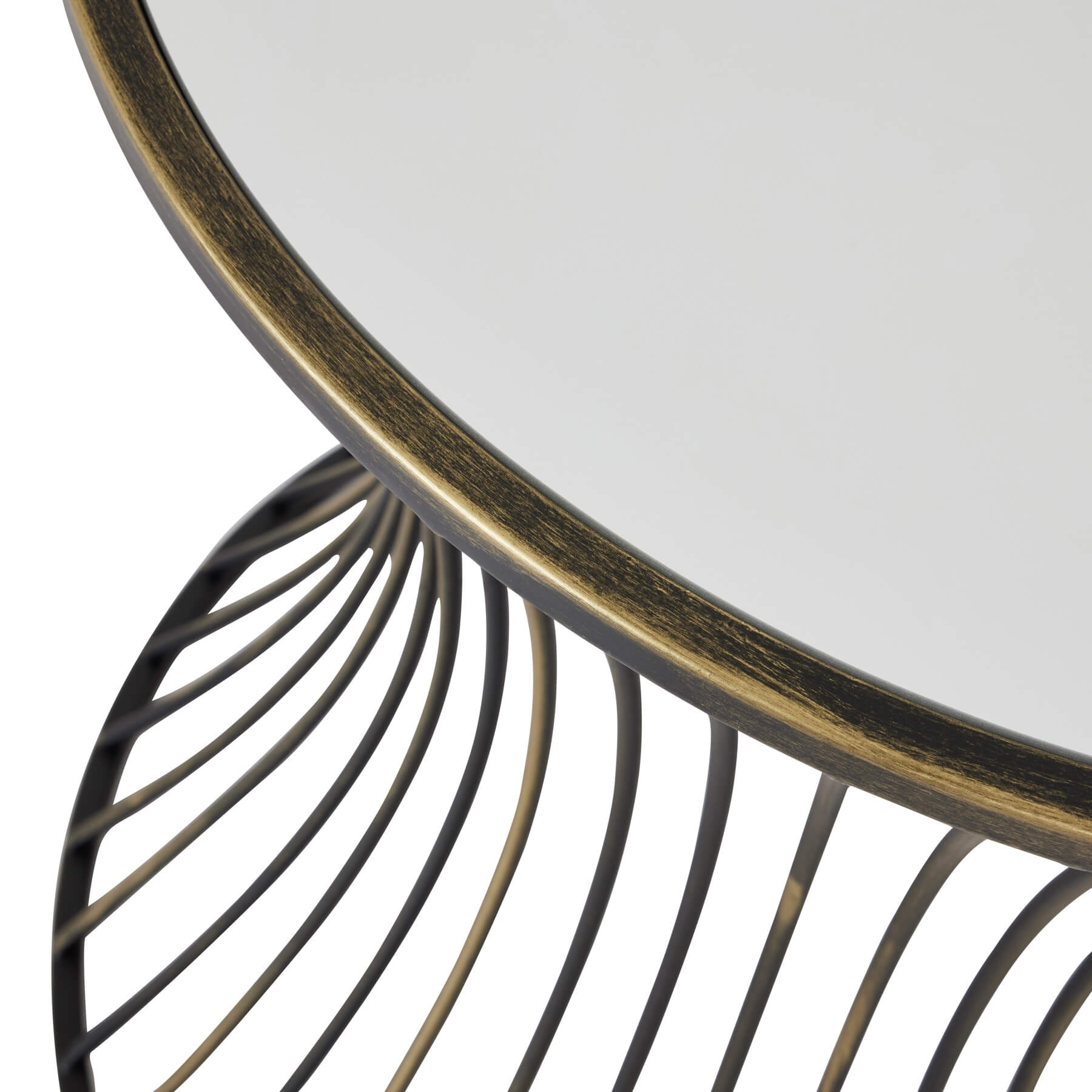 Handcrafted brass side table with black patina finish and mirrored glass surface, modern elegant design for living spaces. by RoomLondon at brixbailey.com