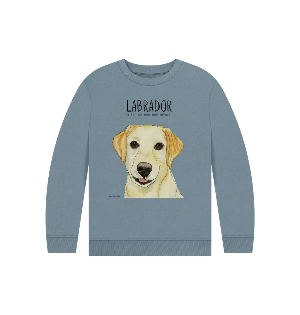 Yellow Labrador Kids Sweatshirt Crumb Catcher in Chief