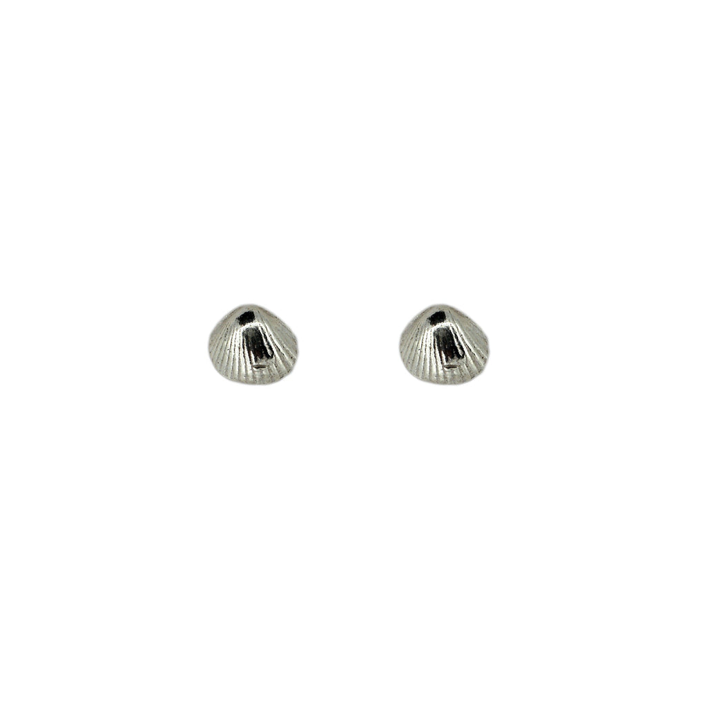 Recycled Sterling Silver Shell Studs