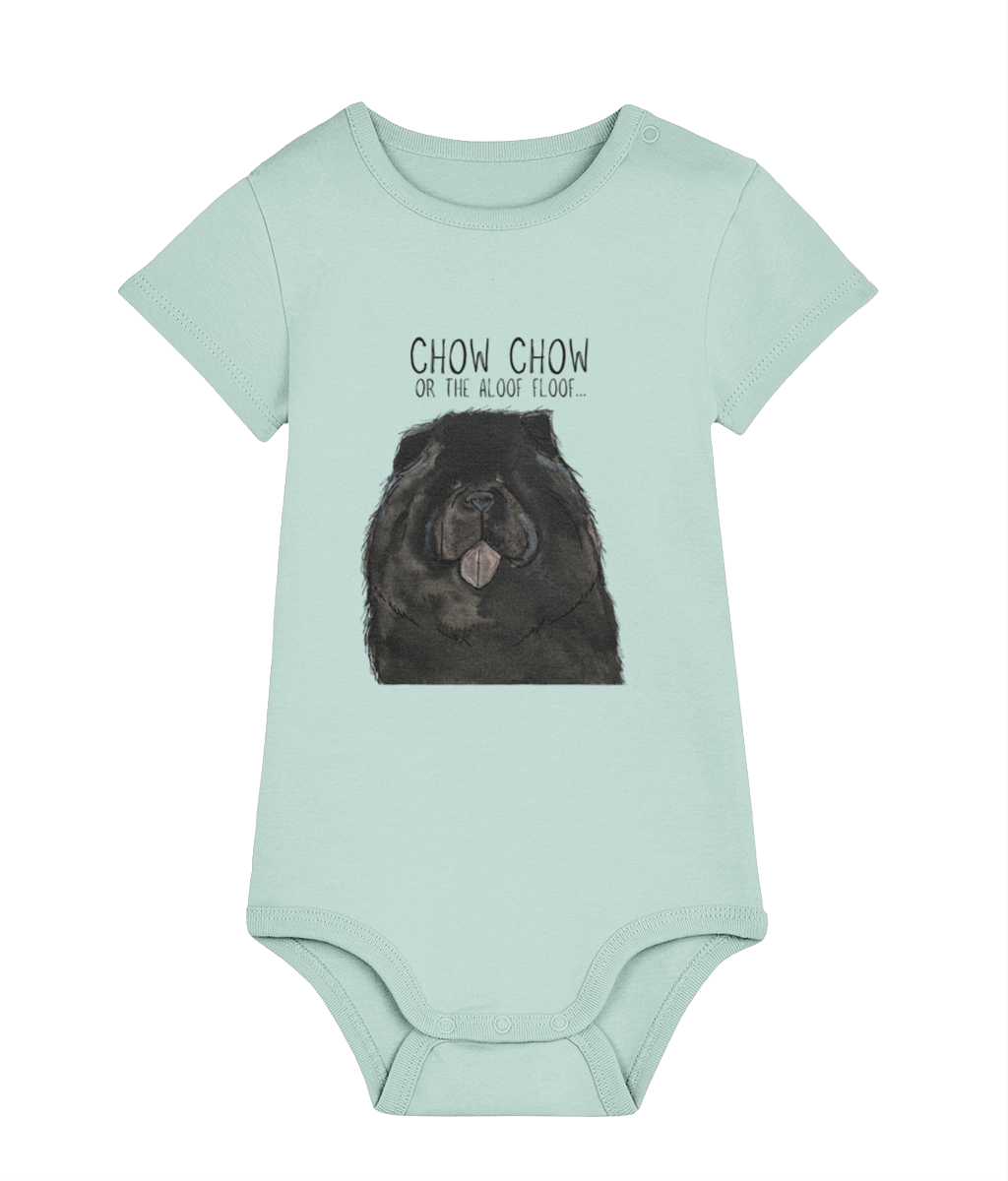 Black Chow Chow Baby Bodysuit The Aloof Floof