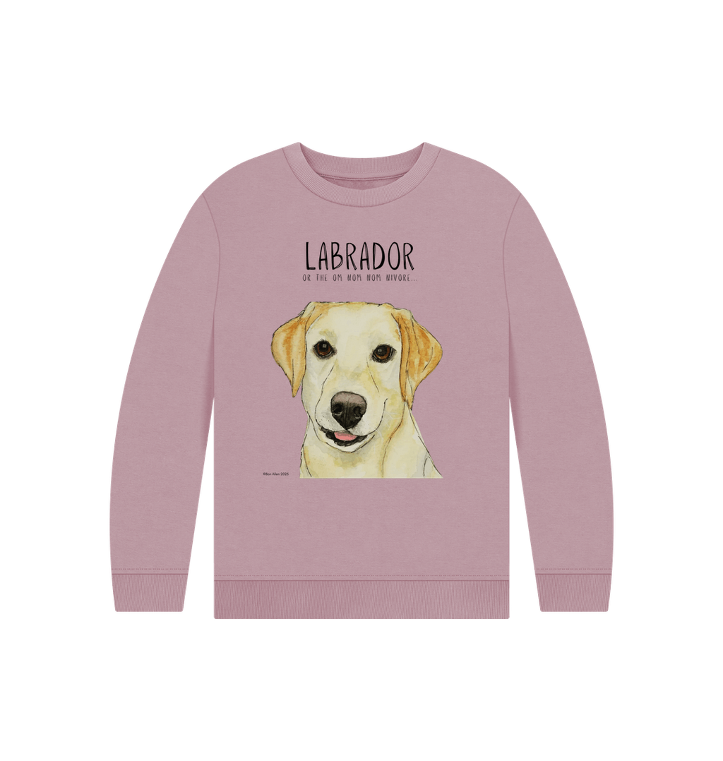 Yellow Labrador Kids Sweatshirt Crumb Catcher in Chief