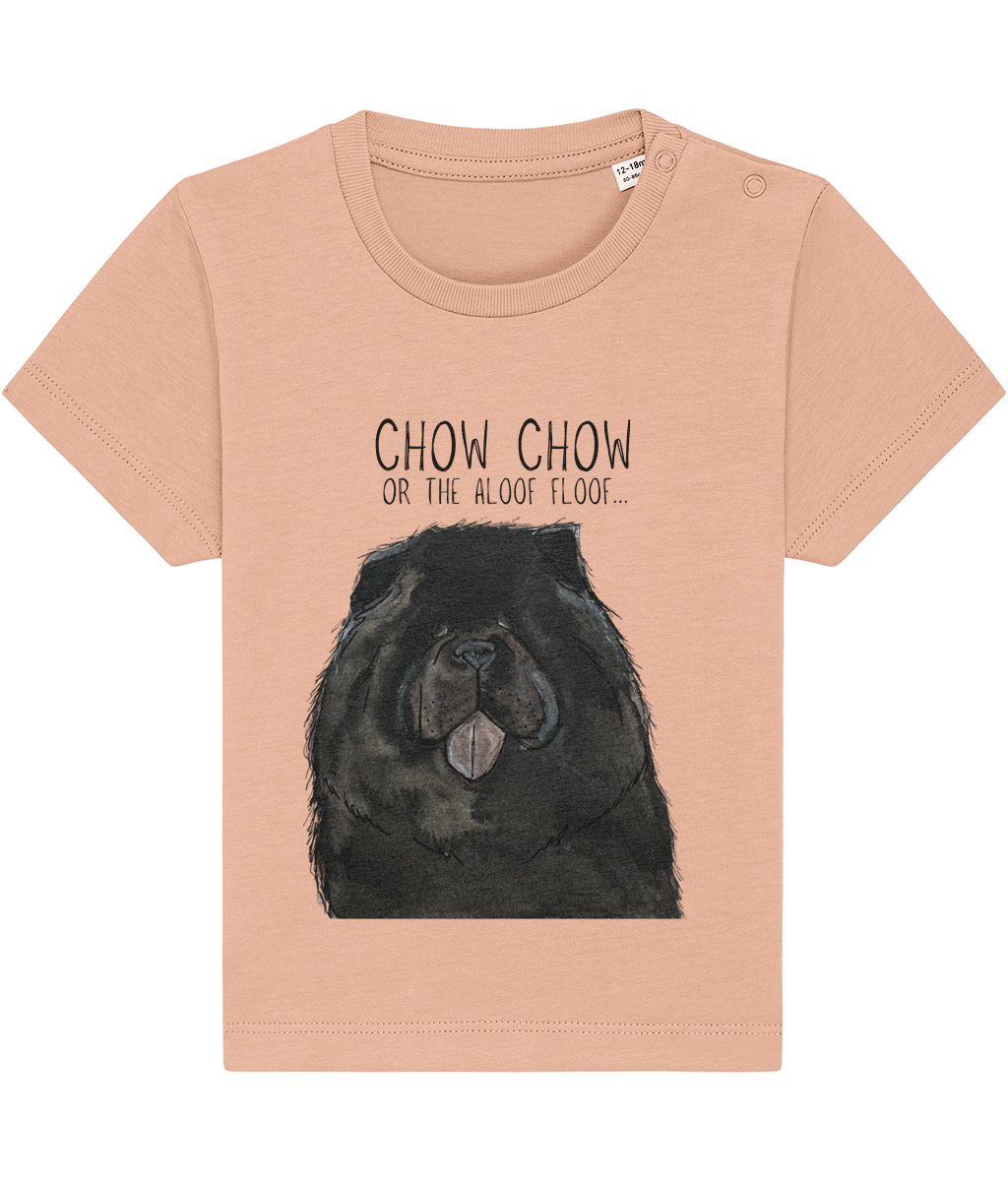 Adorable Black Chow Chow Baby T-Shirt Cute Dog-Themed Tee for Little Ones
