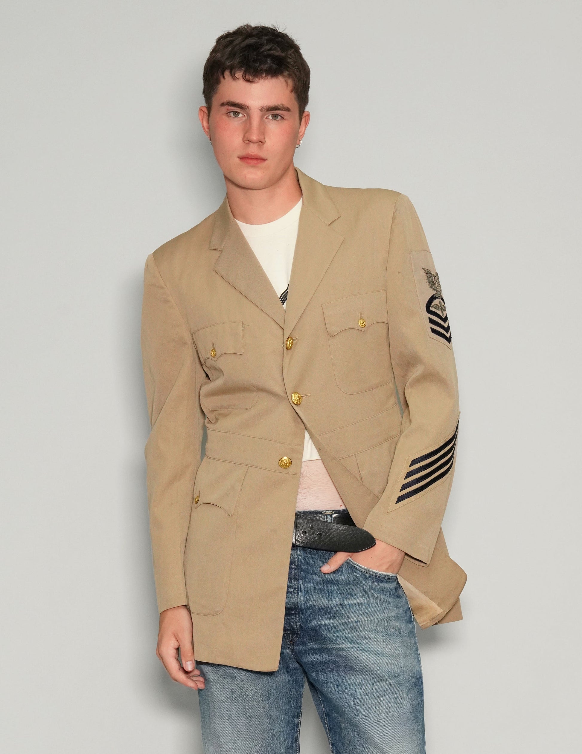 Vintage US Navy Khaki Dress Jacket