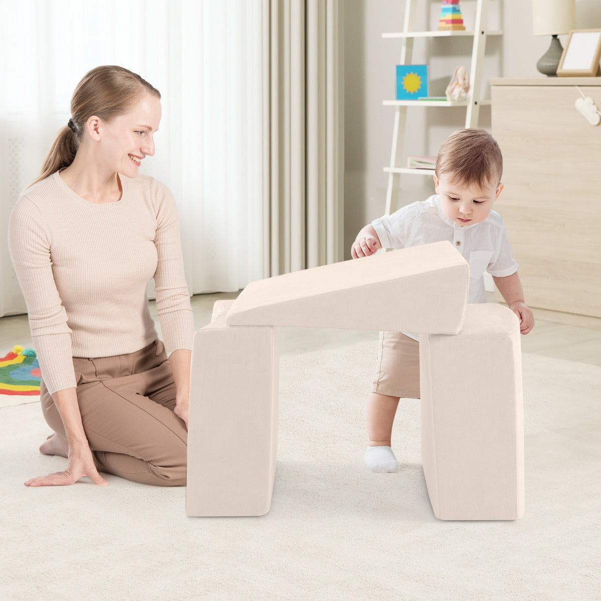 5 Piece Soft Climb and Crawl Playset with Ball Pit