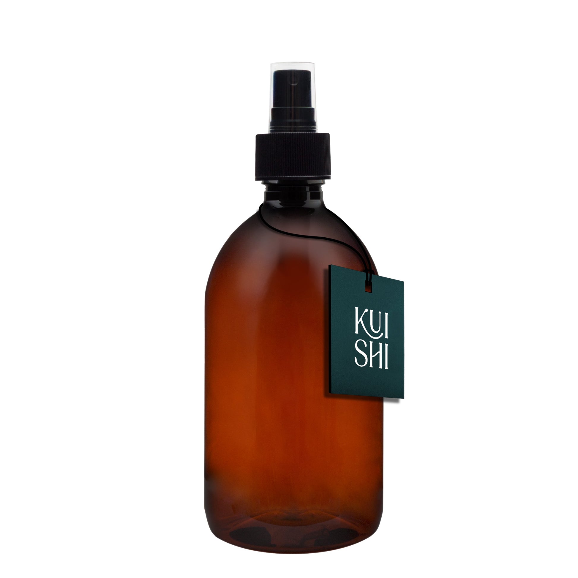 Amber Plastic Spray Atomiser Bottle