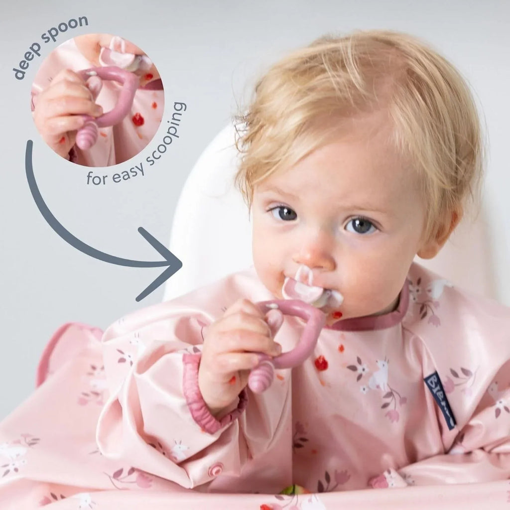 Dippit Baby Weaning Spoons 6 Plus Months Pack of 2 Blush