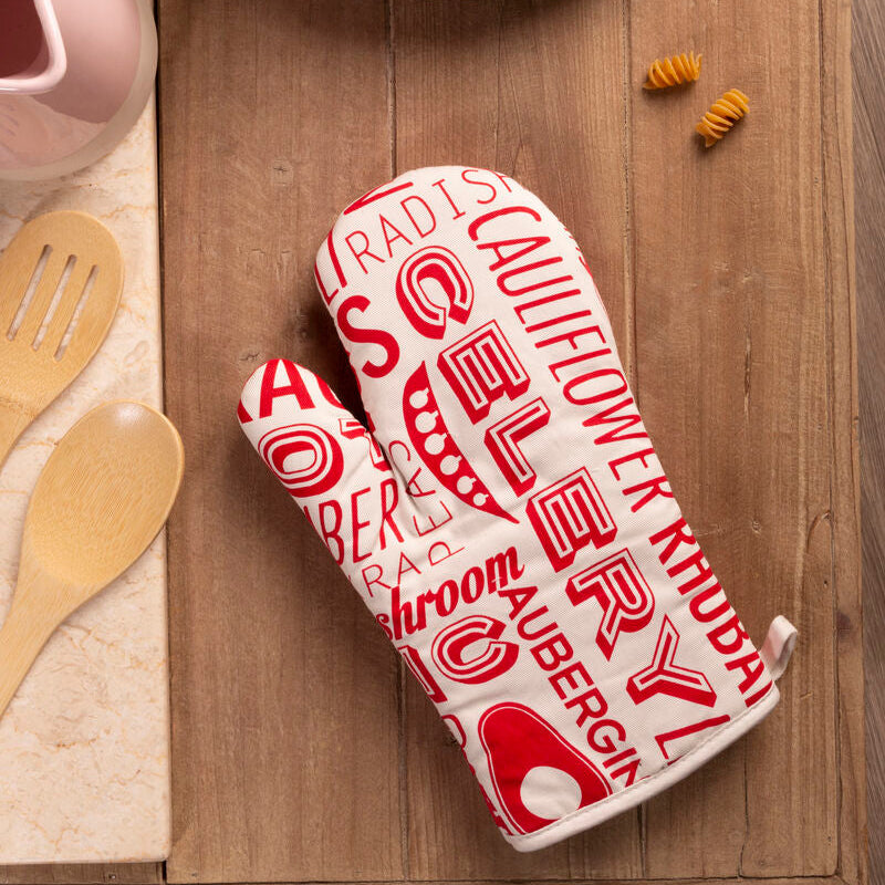 Red Cotton Single Oven Glove