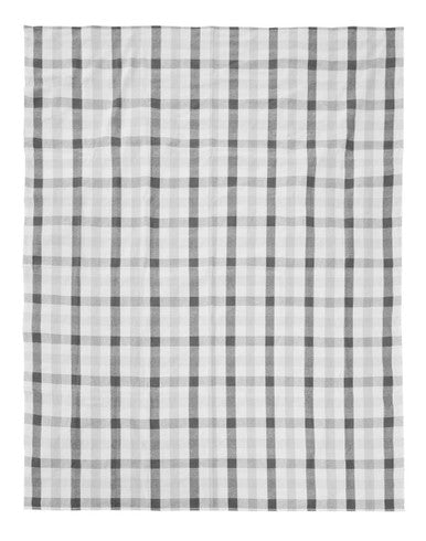 Grey and Black Check Tablecloth