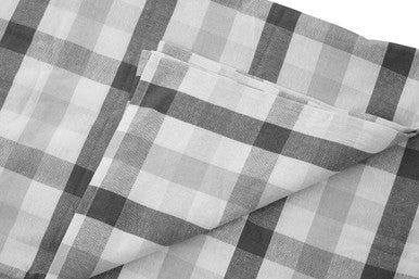 Grey and Black Check Tablecloth