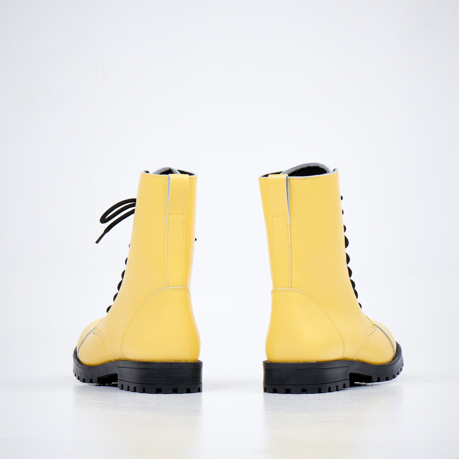 Durable 511 Yellow Leather Boots – Classic Punk Style by Samelin at www.brixbailey.com