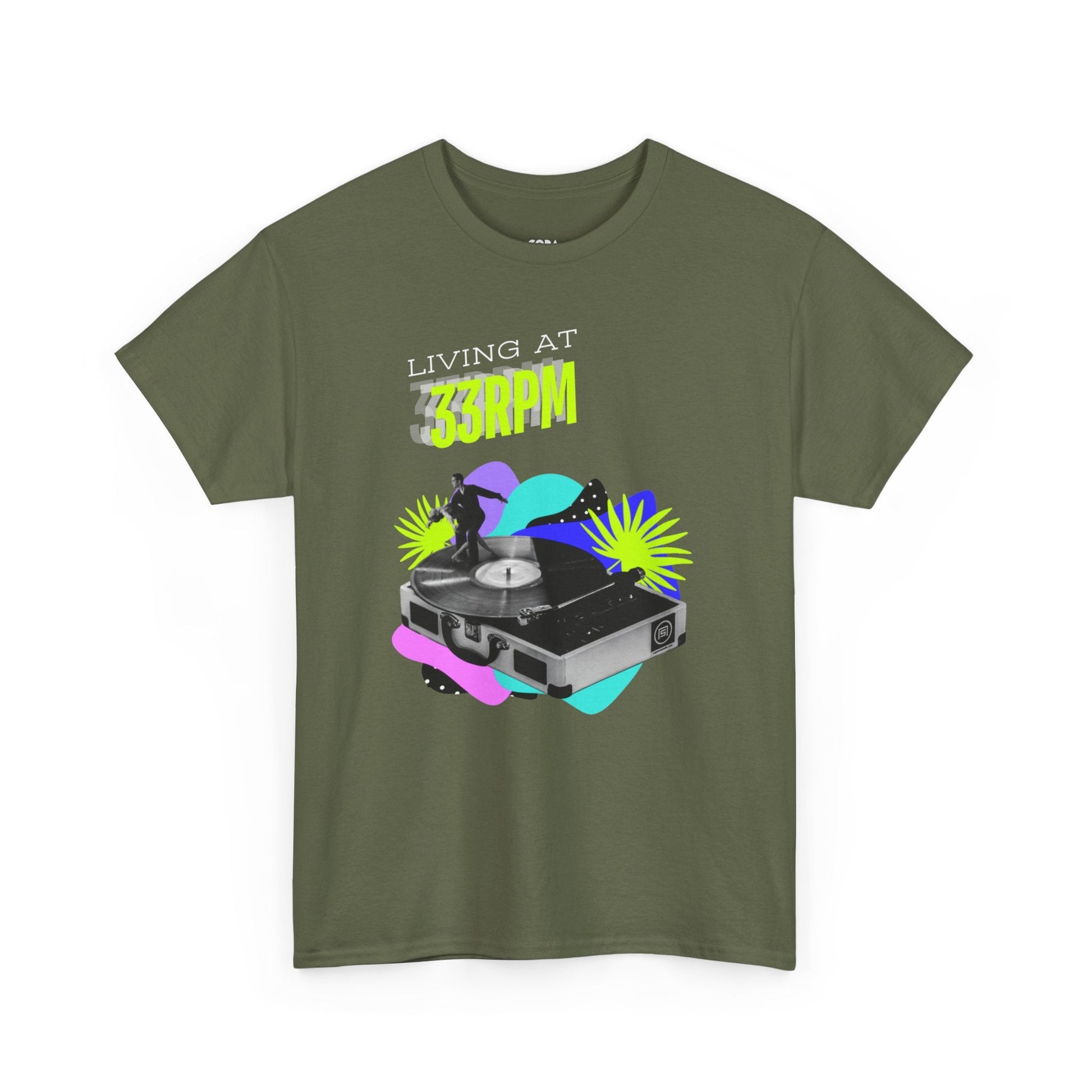 Living at 33rpm Flouro Men's T-Shirt
