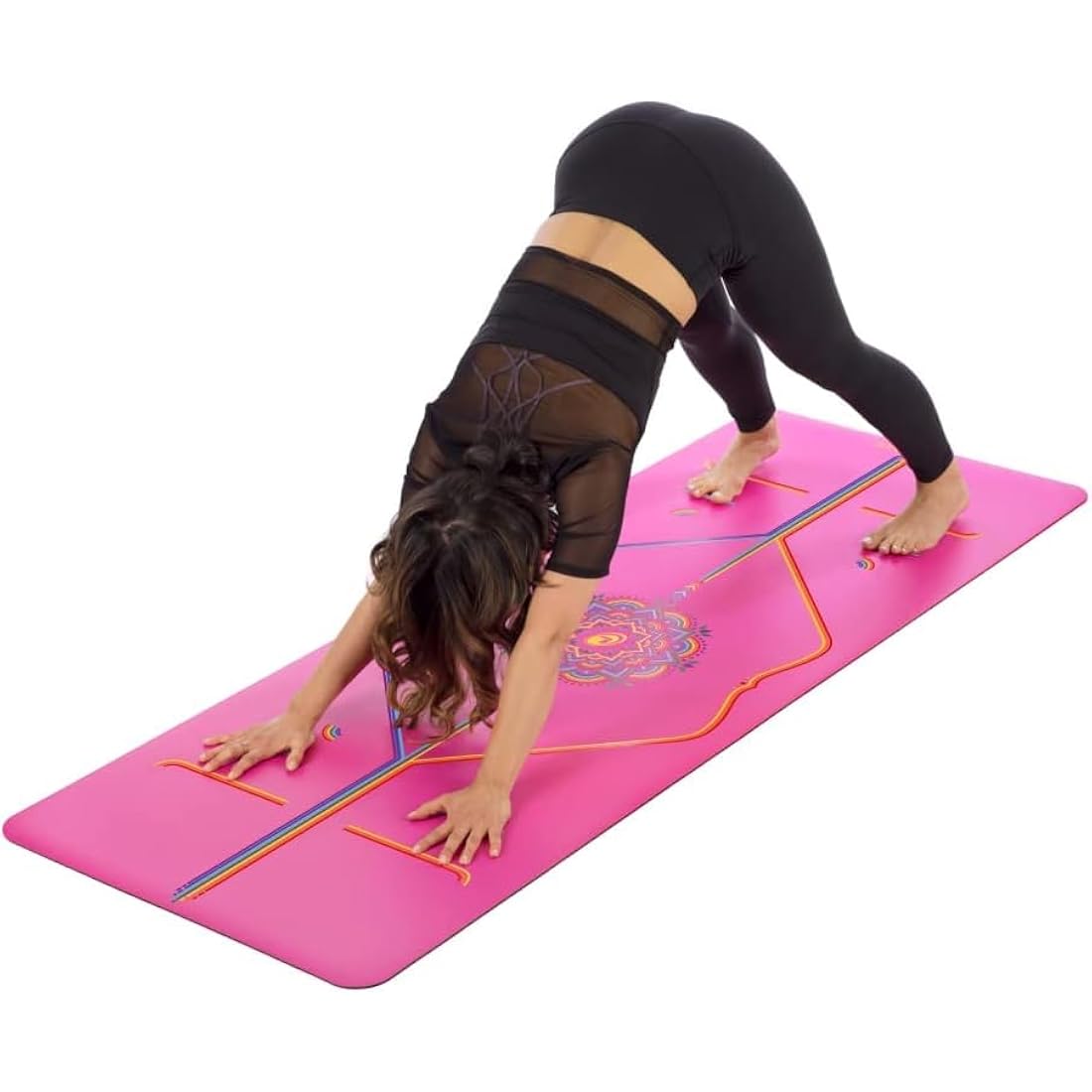 Travel Yoga Mat with Alignment System, Non-slip Grip and Eco-friendly Design