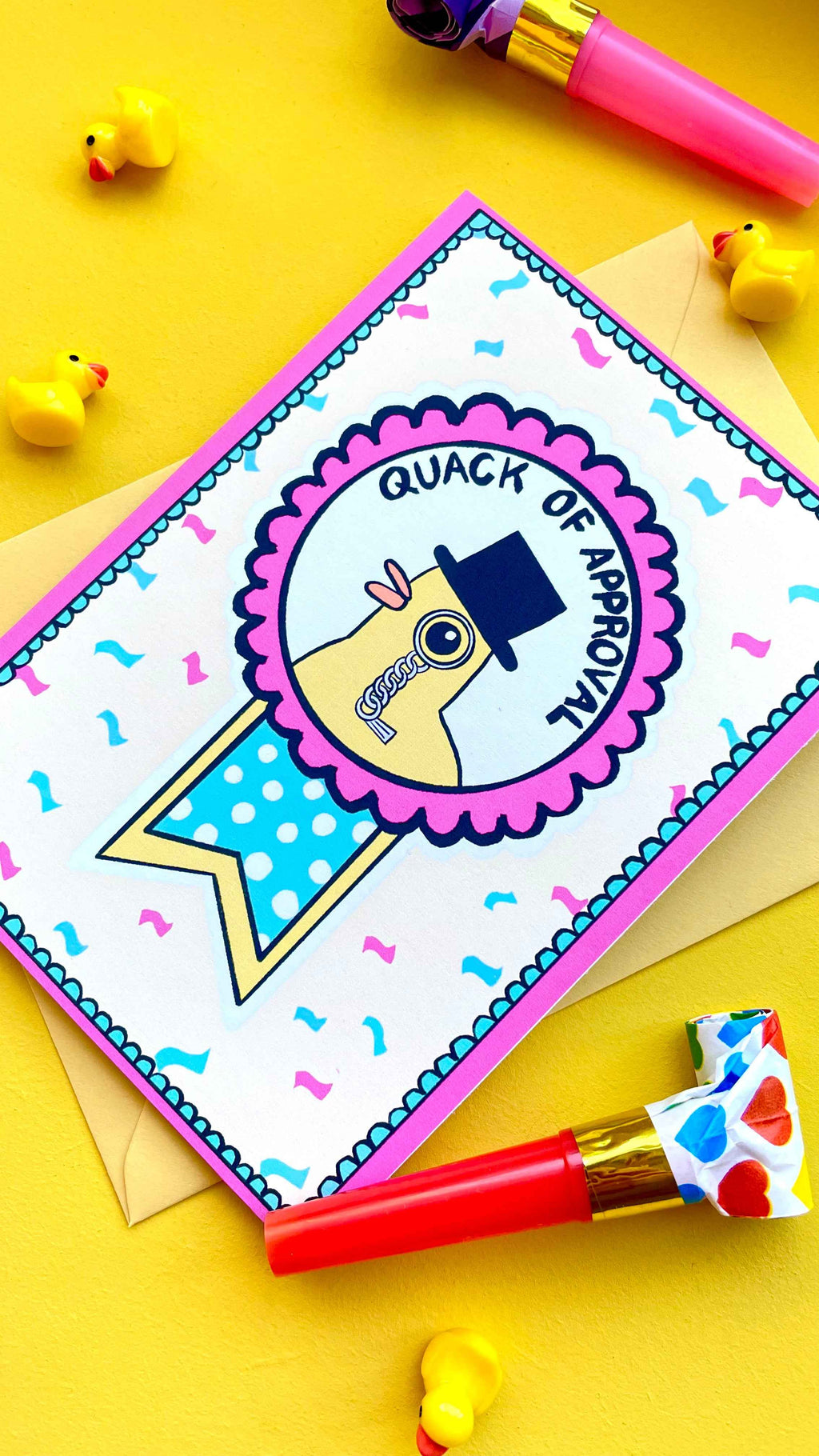 Funny Duck Quack of Approval A6 Blank Greetings Card