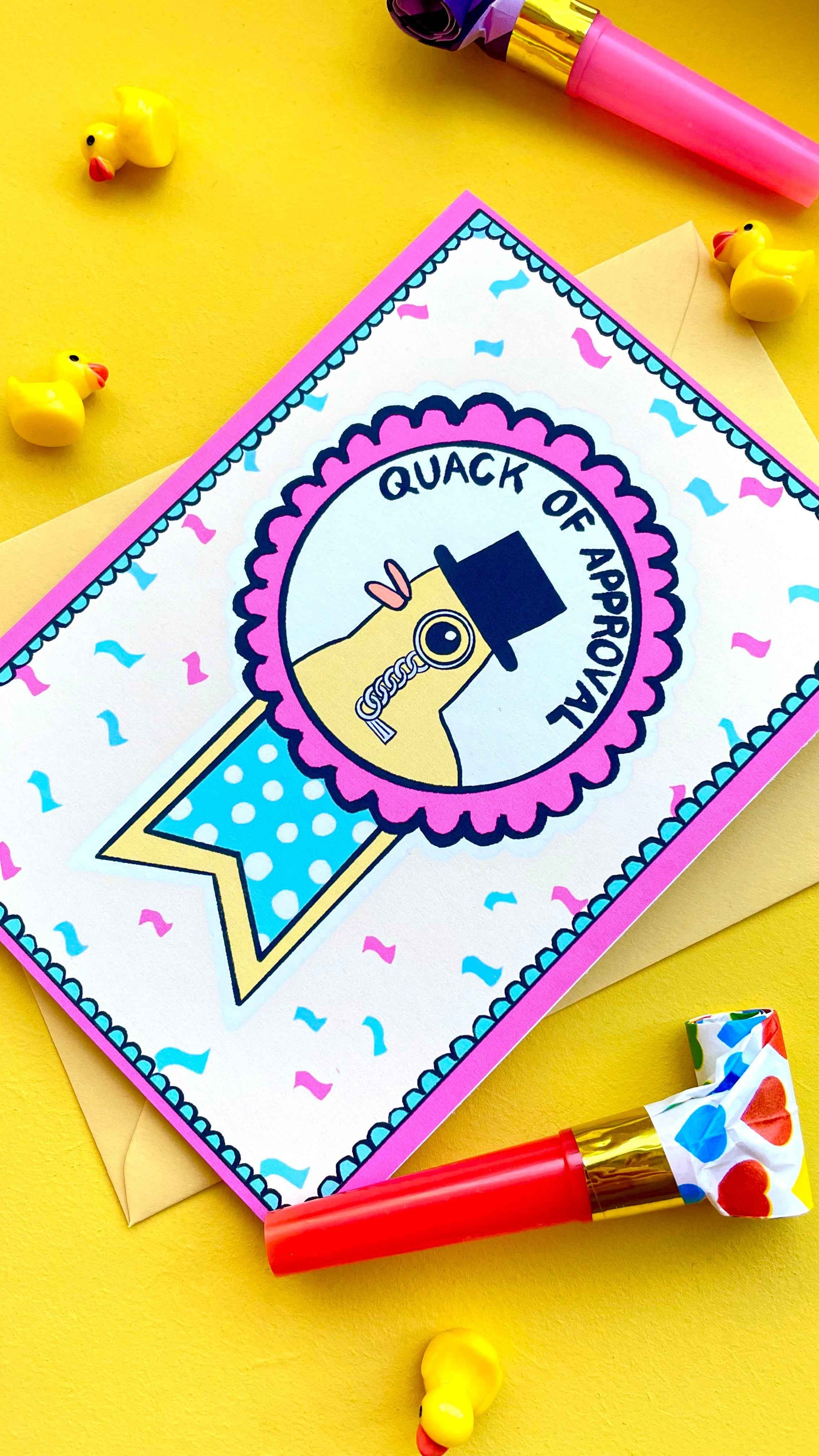 Funny Duck Quack of Approval A6 Blank Greetings Card